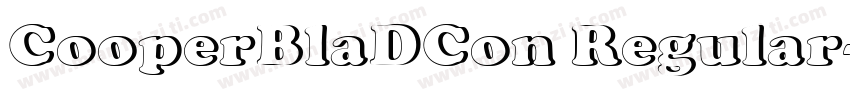 CooperBlaDCon Regular字体转换